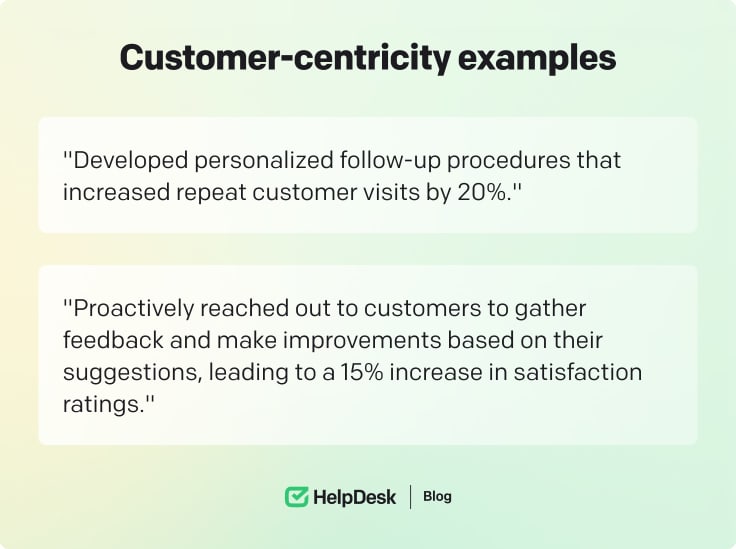 Customer centricity