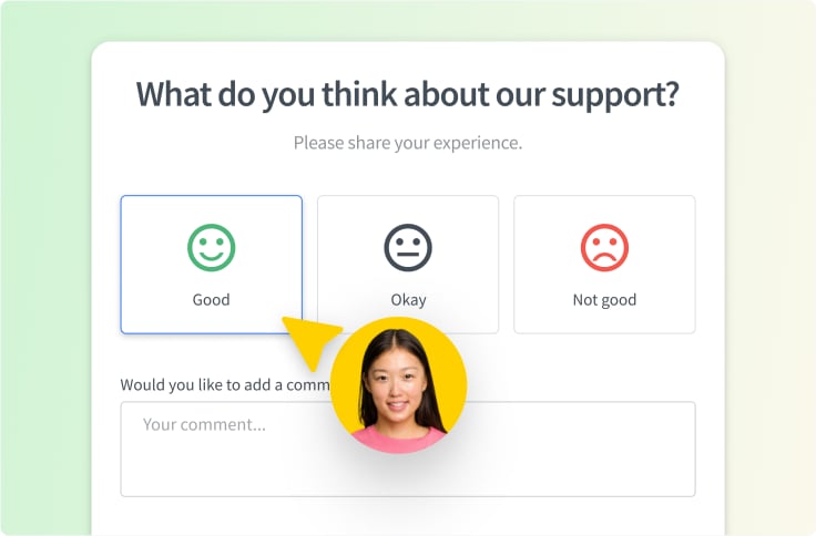 Customer feedback survey in HelpDesk