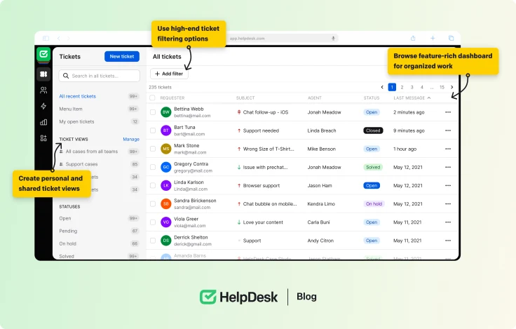 HelpDesk ticketing system