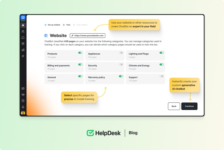 ChatBot interface