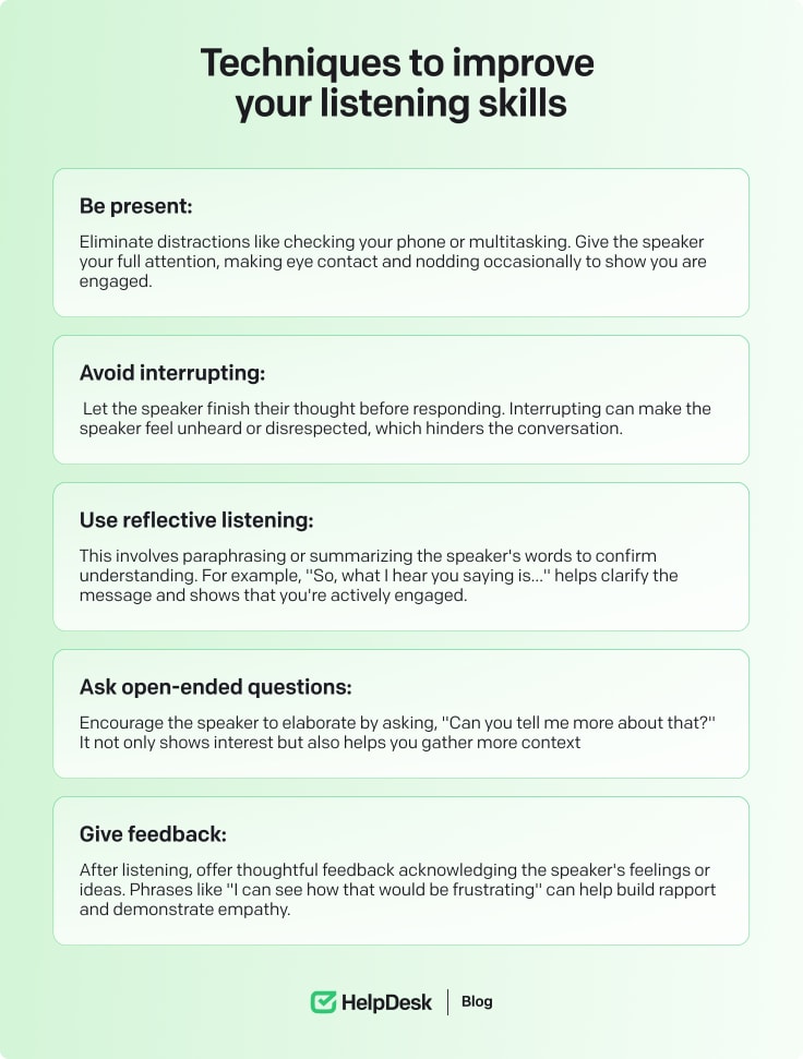 Techniques to improve listening skills