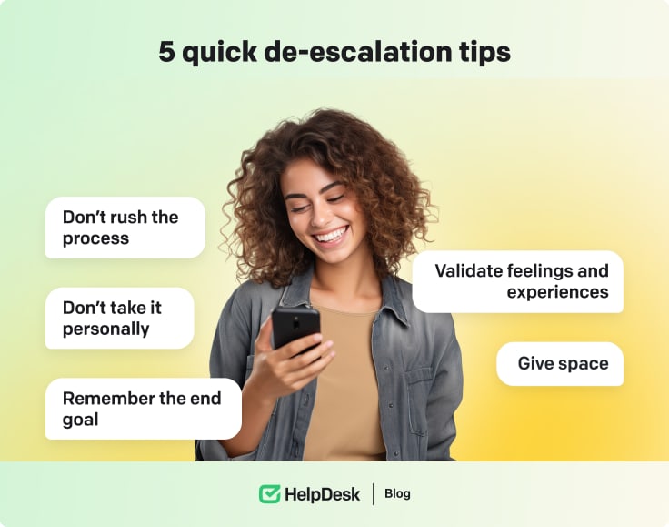 5 quick de-escalation tips