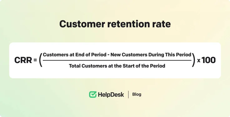 Customer retention rate