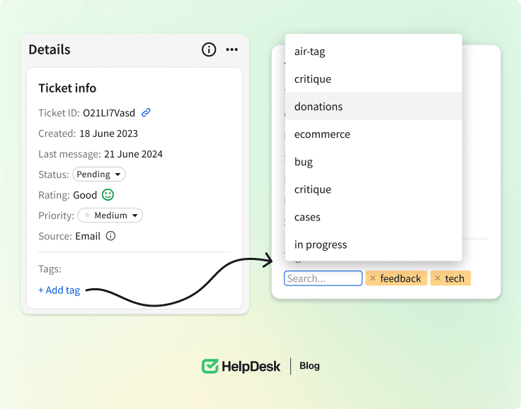 Tagging in HelpDesk