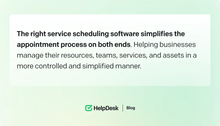 The right service scheduling software