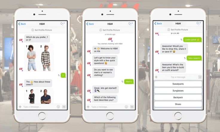 H&amp;M chatbot on Kik