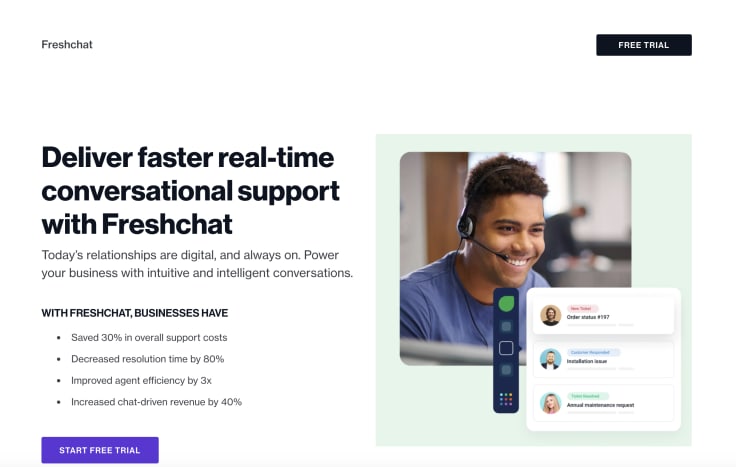 Freashchat as an alternative to intercom