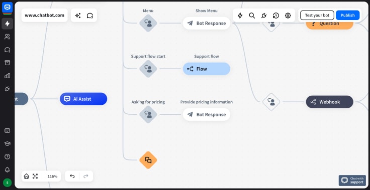 chatbot visual builder