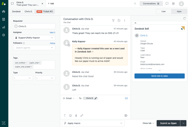 Zendesk sell