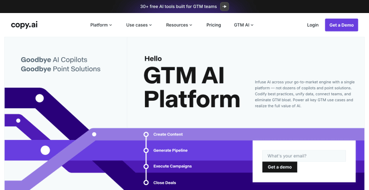 copy.ai main page
