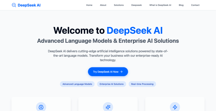 deepseek ai main page