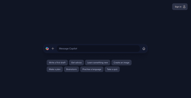 microsoft copilot search bar