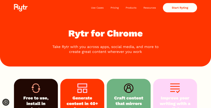 rytr main page