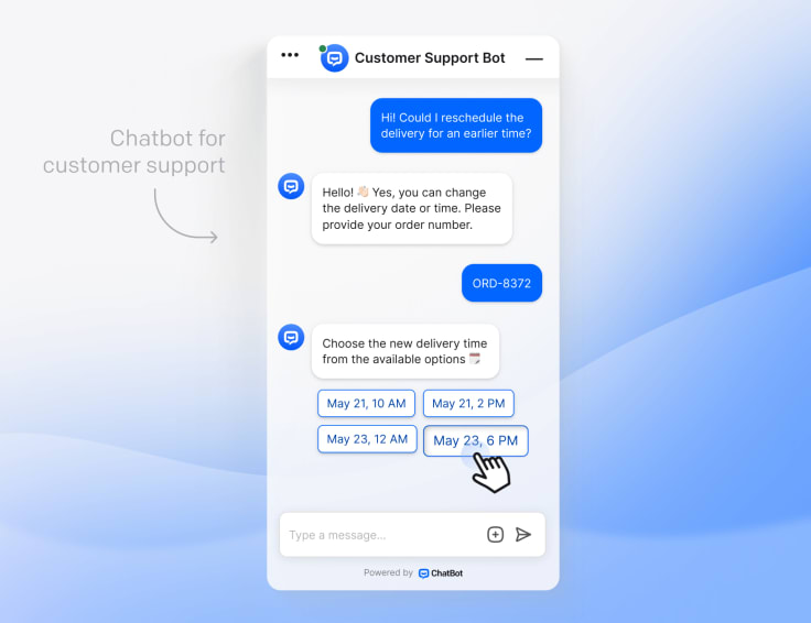 Chatbot for customer support