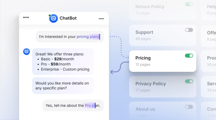 Example of a hybrid chatbot