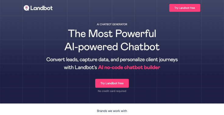 landbot landing page