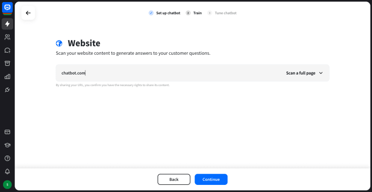 chatbot bot creation process start