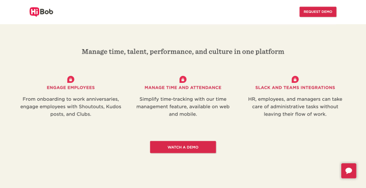 hibob advantages page