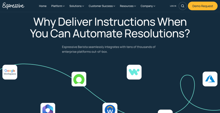 espressive landing page