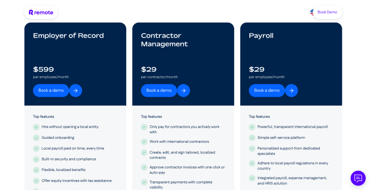 remote pricing page