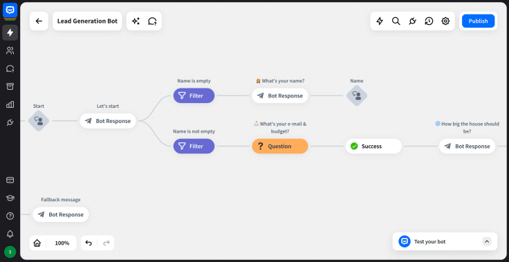 lead generation chatbot.com template