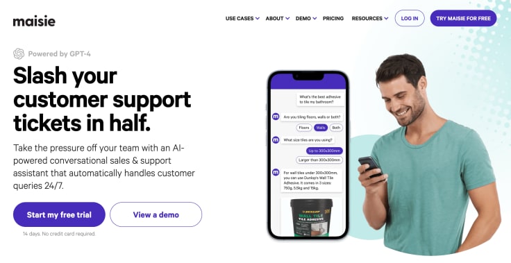 maisie landing page