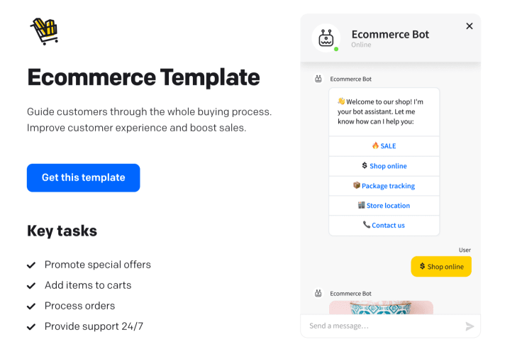 ChatBot.com Ecommerce template