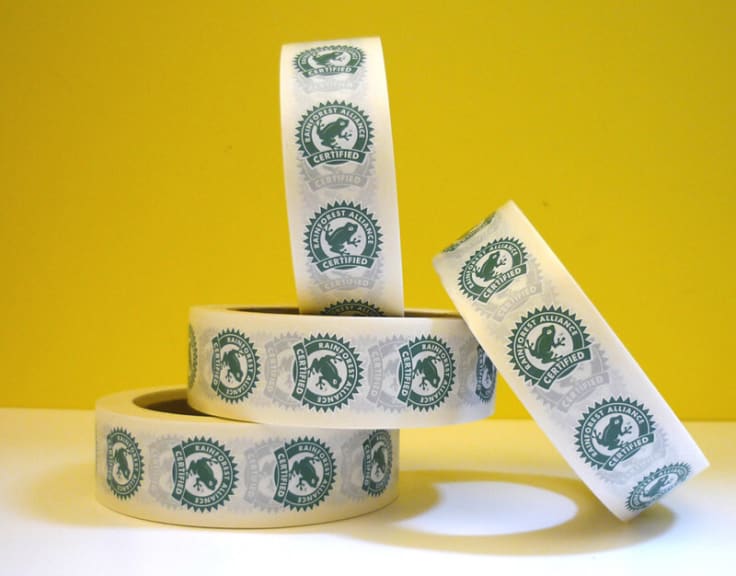 rainforest alliance certified stickers