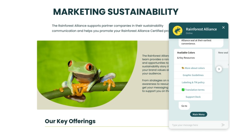 rainforest-alliance-chatbot