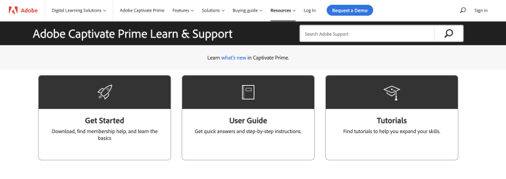 a screenshot of the homepage of adobe, a knowledge management tool