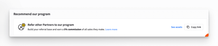affiliate program link view text partner app