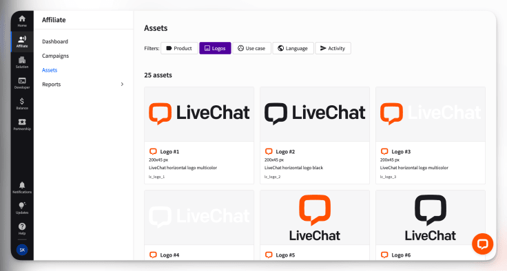 logos in text partner app