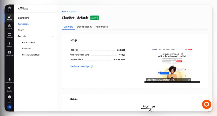 text partner app campaign builder