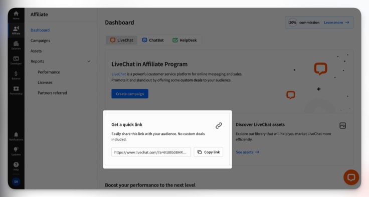 text partner app affiliate link