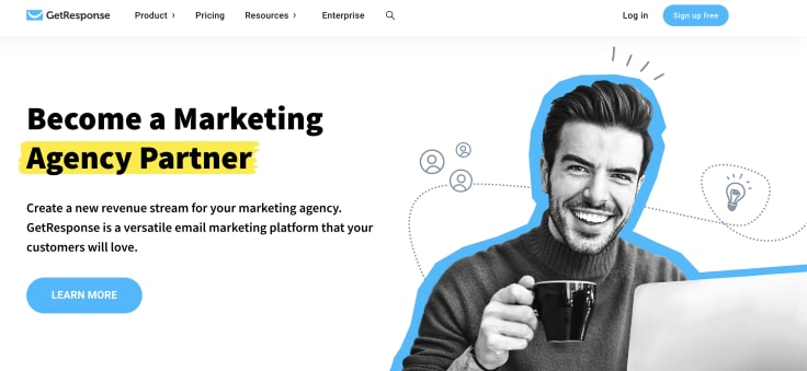 GetResponse reseller program's main website