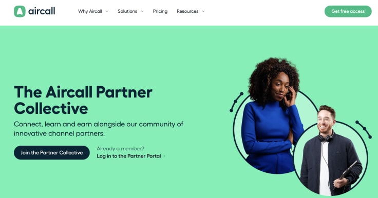 Aircall reseller program's main website
