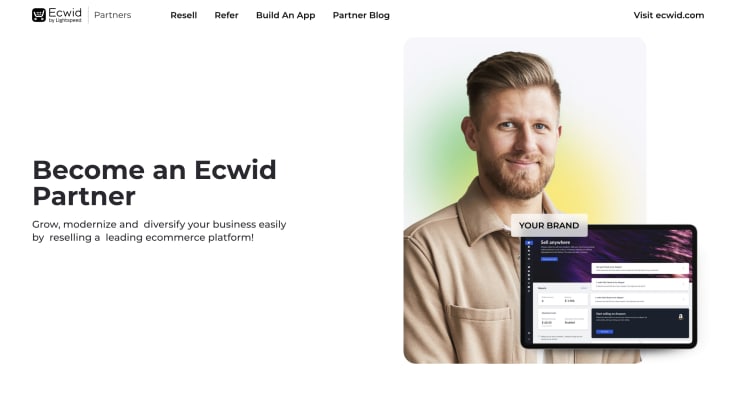 Ecwid reseller program's main website