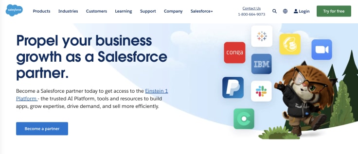Salesforce reseller program's main website