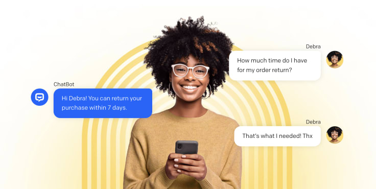 chatbot's main website screen