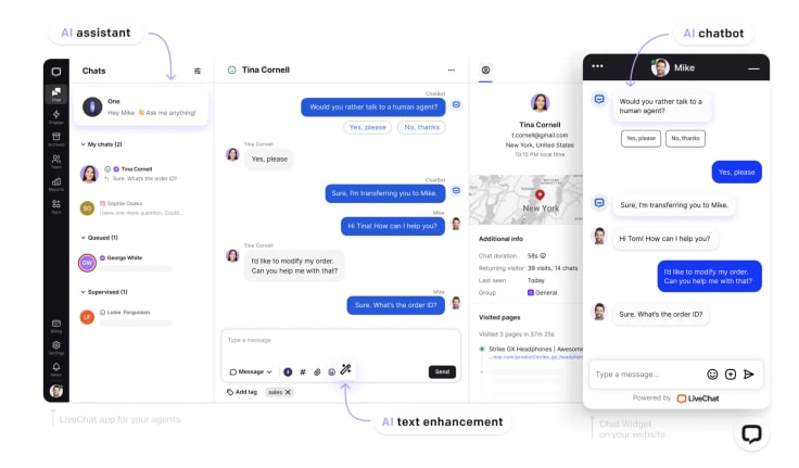 LiveChat app screenshot