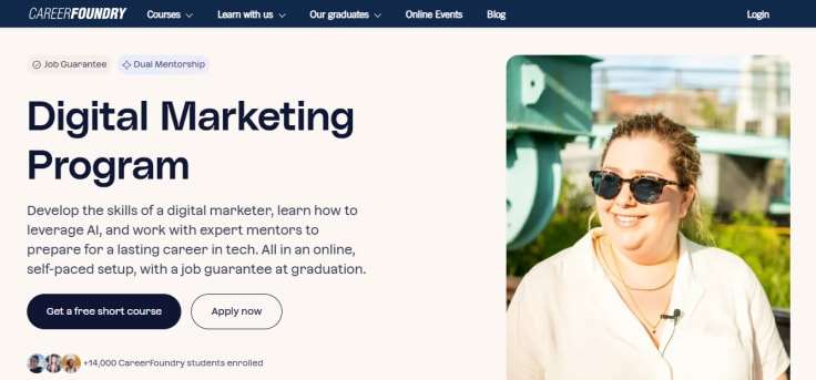 CareerFoundry’s digital marketing program