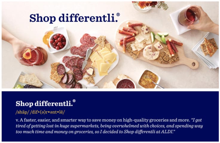 The slogan of Aldi USA