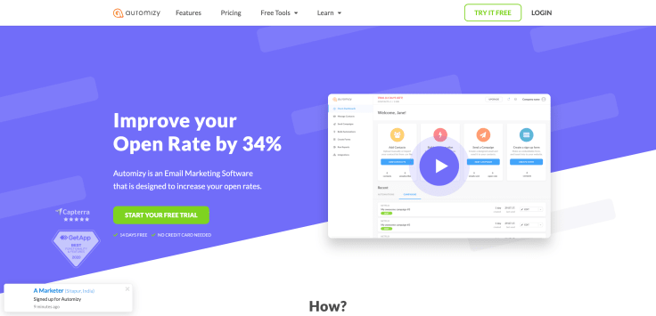 Email Automation platform - Automizy
