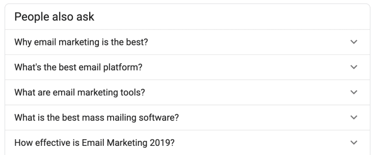 Content ideas in People also ask