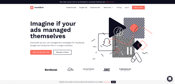 Paid campaigns automation platform for Facebook, Google and SnapChat - Revealbot