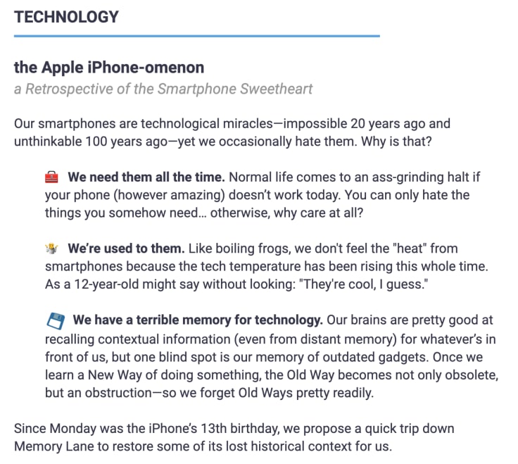The iPhone story