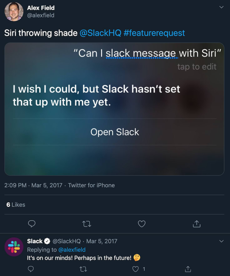 product feature request from a customer Slack
