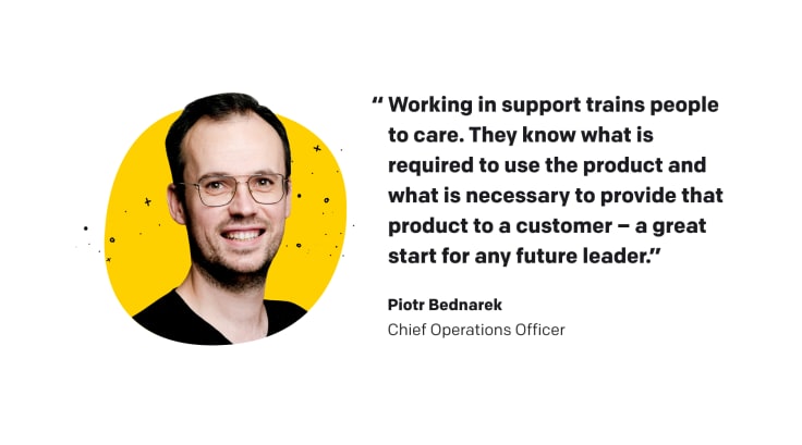 quote - Piotr Bednarek, LiveChat's COO