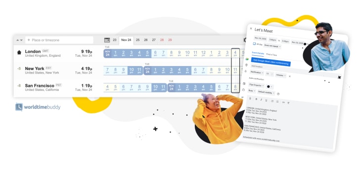 World Time Buddy - scheduling international meetings