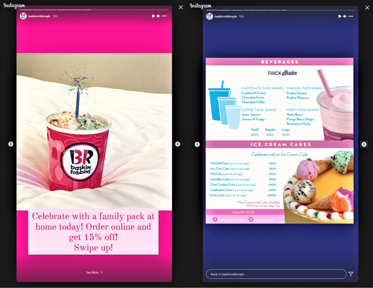 Baskin Robbins Pakistan Instagram